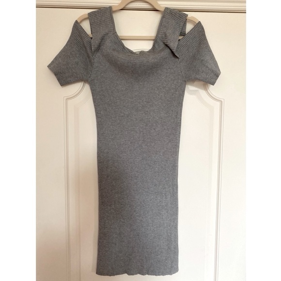 TOBI GRAY RIBBED DRESS‎ | SZ L - Picture 3 of 3